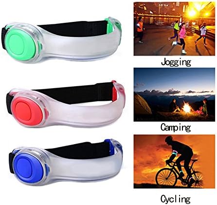 [Blue 3 Pack] Fahionable Waterproof Safety LED Armband, Vervel for Walking, Cycling, Hiking, Jogging, Running, Cute FlashLight Armlet with Elastic Strap for Runners