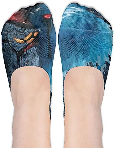 Female Polyester Cotton Socks Watrecolor Raven The Monster Is Coming Thin Casual Socks