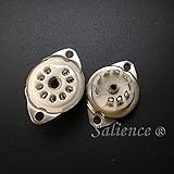 2Pcs 9Pin Ceramic Vacuum Tube Socket Valve Base For