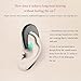 Ear-Hook Bluetooth Wireless Headphones,Remax Non Ear Plug Noise Cancelling Earpiece with Mic,Single Ear Bluetooth Headset Painless Wearing Earphones 6 Hrs Playtime for Cell Phone (Silver)