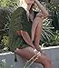 Jeasona Women’s Bathing Suit Cover up Beach Bikini Swimsuit Swimwear Crochet Dress (Army Green, M)