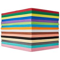 EVA Foam Handicraft Sheets (80 Pack - 6.5 x 9 Inches) Assorted Colorful Crafting Sponge for DIY Projects, Classroom, Parties and More by My Toy House | Thick and Soft Paper, 16 Colors 5 Pieces Each