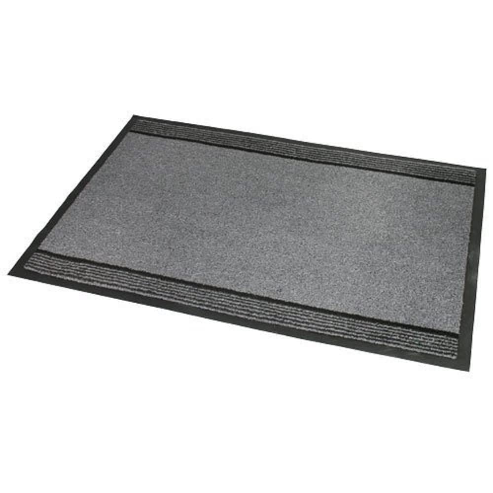JVL Miracle Grey with Charcoal Stripes Barrier Mat, 40 x 60 cm
