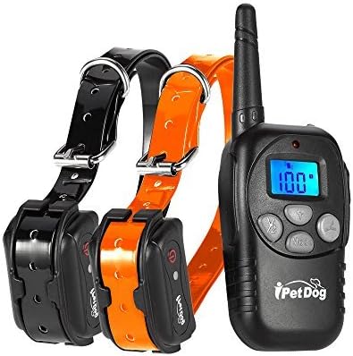 iPetdog Dog Training Collar Dog Shock Collar with Remote Anti-Bark Collar Rechargeable Beep Vibration Waterproof Static pets E-Collar (For Two Dogs)