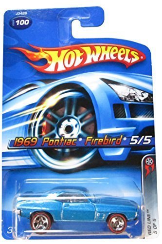 Red Line Series #5 1969 Pontiac Firebird Blue #2006-100 Collectible Collector Car Mattel Hot Wheels 1:64 Scale