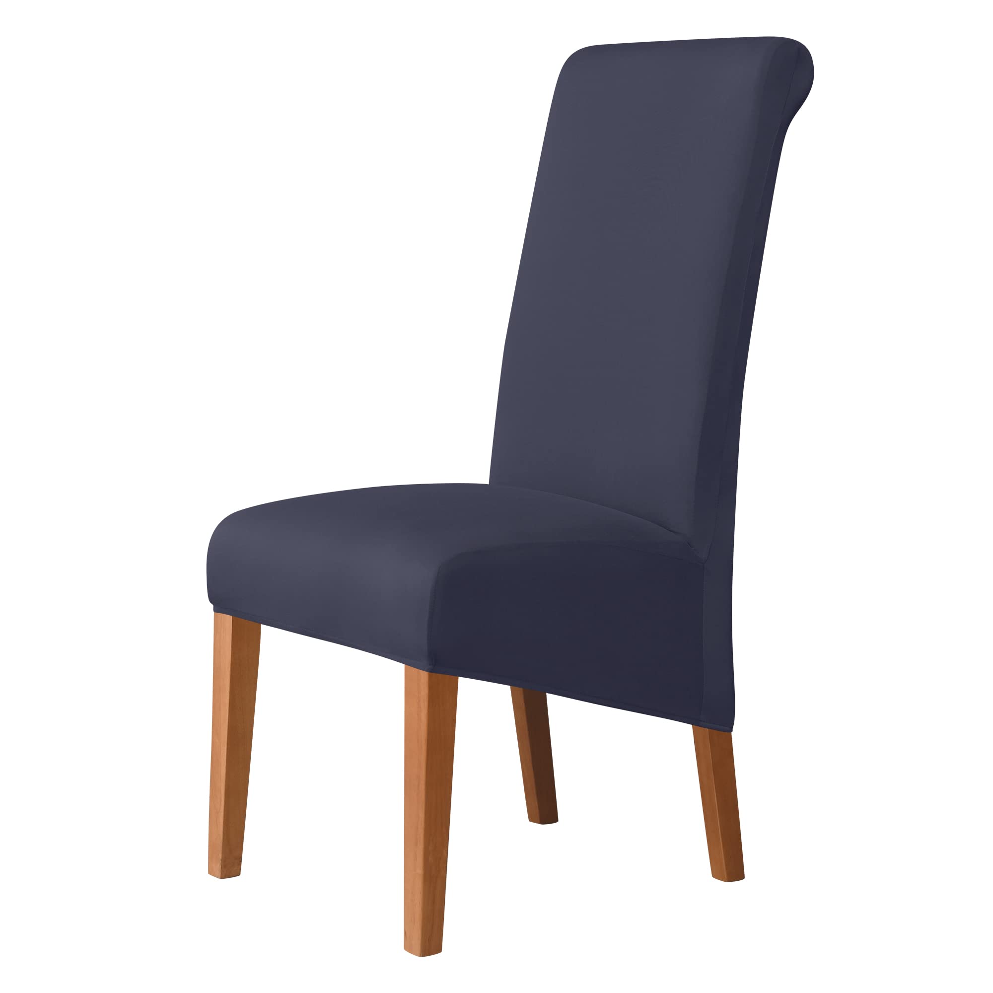 Kozuoan XL Size Chair Covers for Dining Chairs, spandex dining chair covers, detachable and washable, Navy, Pack of 6