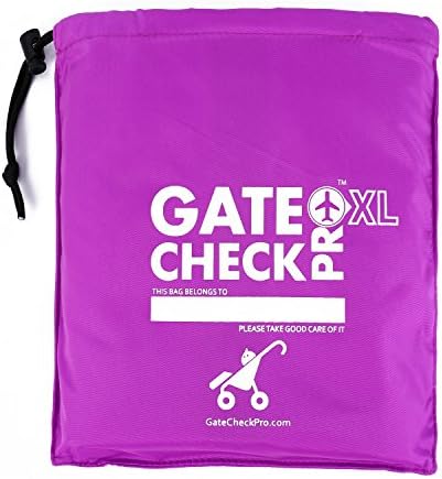 Gate Check Pro XL Double Stroller Travel Bag | Premium Quality Ballistic Nylon Travel System | Featuring Padded Backpack Shoulder Straps for Comfort and Durability (Made By the #1 Specialist Brand)