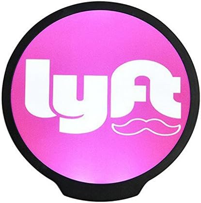 New Lyft Logo Backlit Sign Car Sign Wireless Removable Lyft Sign Logo Decal Flashing, Works with Tinted Windows (B)