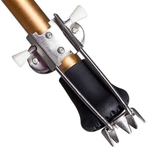 Effortsmy 1 Pairs Outdoor Crutches Crampons Non-Slip Crutch Paws Snow Claw Claw Nail Chain - 5 Tooth Stainless Steel ice Grip - Gray,10cm