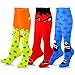 TeeHee Novelty Cotton Knee High Fun Socks for Women and Junior Halloween 6-Pair (Monsters)