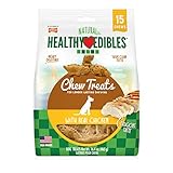 Nylabone Healthy Edibles Dino Dudes Natural Long Lasting Dog Chew Treats, Chicken, 15 Count,