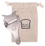 REDESIGNED Truffle, Garlic, Chocolate, Vegetables and Cheese Slicer - Premium Stainless Steel Shaver for Food Preparation and Presentation - Includes Fabric Bag, Perfect Gift for Food Lovers
