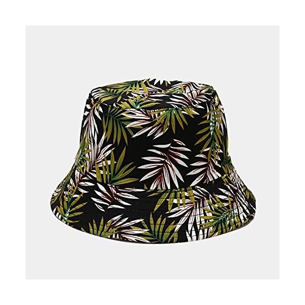 AGAGRG Grüne Blätter Muster Unisex Faltbare Angelmütze atmungsaktiv Sunhat Bob Basin Caps weich 100% Baumwolle Sonne…