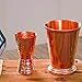 Copper Jigger Shot Glasses - 100% Copper Double Jiggers - 2oz / 1oz 3 5/8