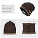 VBIGER Beanie Hat Scarf Set Knit Hat Warm Thick Winter Hat For Men (Coffee)