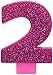 #2 Glitter Birthday Candle | Pink | Party Supply