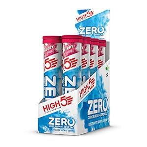 HIGH5 ZERO Electrolyte Hydration Tablets Added Vitamin C, Berry, Pack of 8 x 20 Tubes
