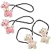 Bundle Monster 9 pair Baby Girls Hard Animal Elastic Band Hair Tie Accessory Set