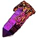 rockcloud Natural Titanium Coated Purple/Gold Flame Aura Raw Crystal Quartz Point Cluster Geode Druzy Gemstone Specimen Bar Shape