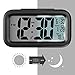 Helect H1040 Alarm Clock, Electronic Digital Morning Clock with Large LCD, Backlight, Calendar and Temperature, Black