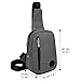 ZYSUN Sling Bag,Crossbody Shoulder Bag, Casual Daypacks Travel Backpack For Women Men (Gray)