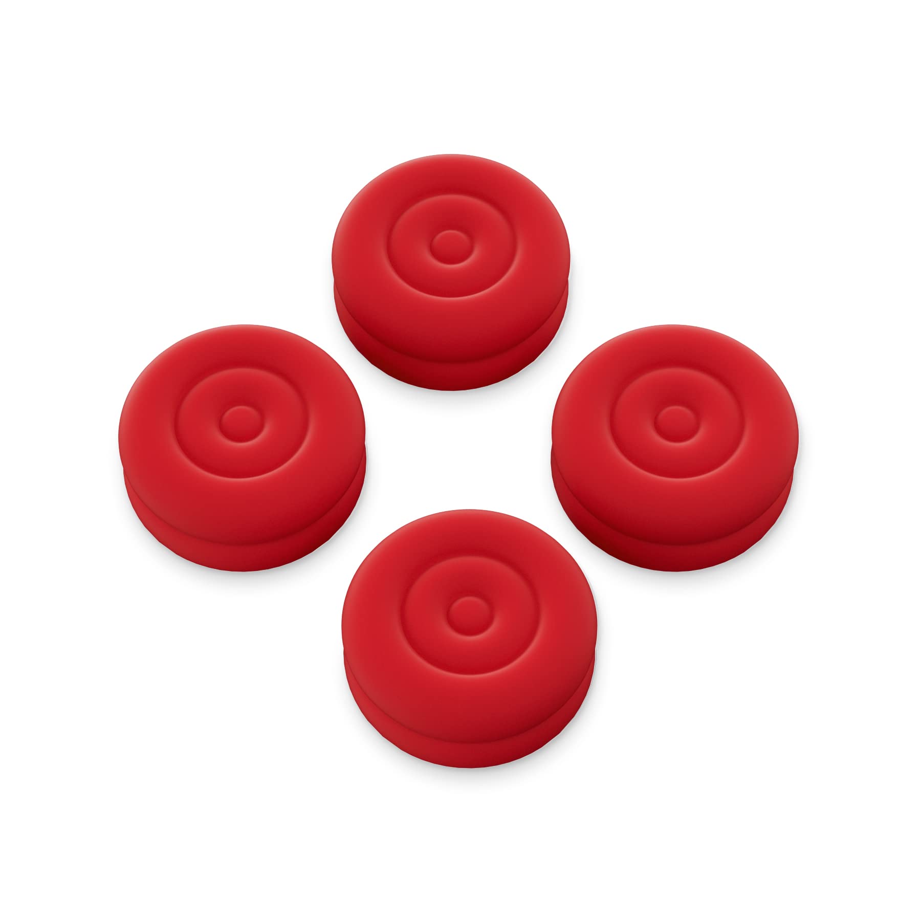 PlayVital Thumbs Cushion Caps Thumb Grips for ps5, for ps4, Thumbstick Grip Cover for Xbox Series X/S, Thumb Grip Caps for Xbox One, Elite Series 2, for Switch Pro Controller - Passion Red