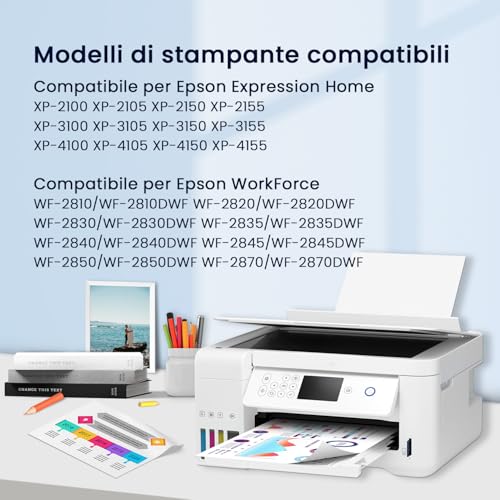 Hookink 603XL Compatible for Epson 603 XL Cartridges for Expression Home XP-2100 XP-2150 XP-2155 XP-3100 XP-3150 XP-3155 XP-4150 Workforce WF-2810 WF-2820 WF-2830 (6 Black 3 3 Cyan 3 Magenta 3 yellow)
