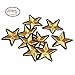 20Pack 3.6cm Gold Star Patches Iron on or Sew on Patches Embroidered Badge Motif Applique Sticker Patch Compatible Clothing Jeans T-Shirt