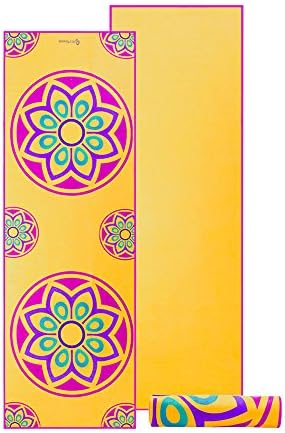 Yoga Towel by Bestower - Print Yoga Mat Towel for Hot Yoga &amp; Pilates &amp; Bikram, Quick Dry, Absorbent and Packable Travel Towel, 24"*72", Flower