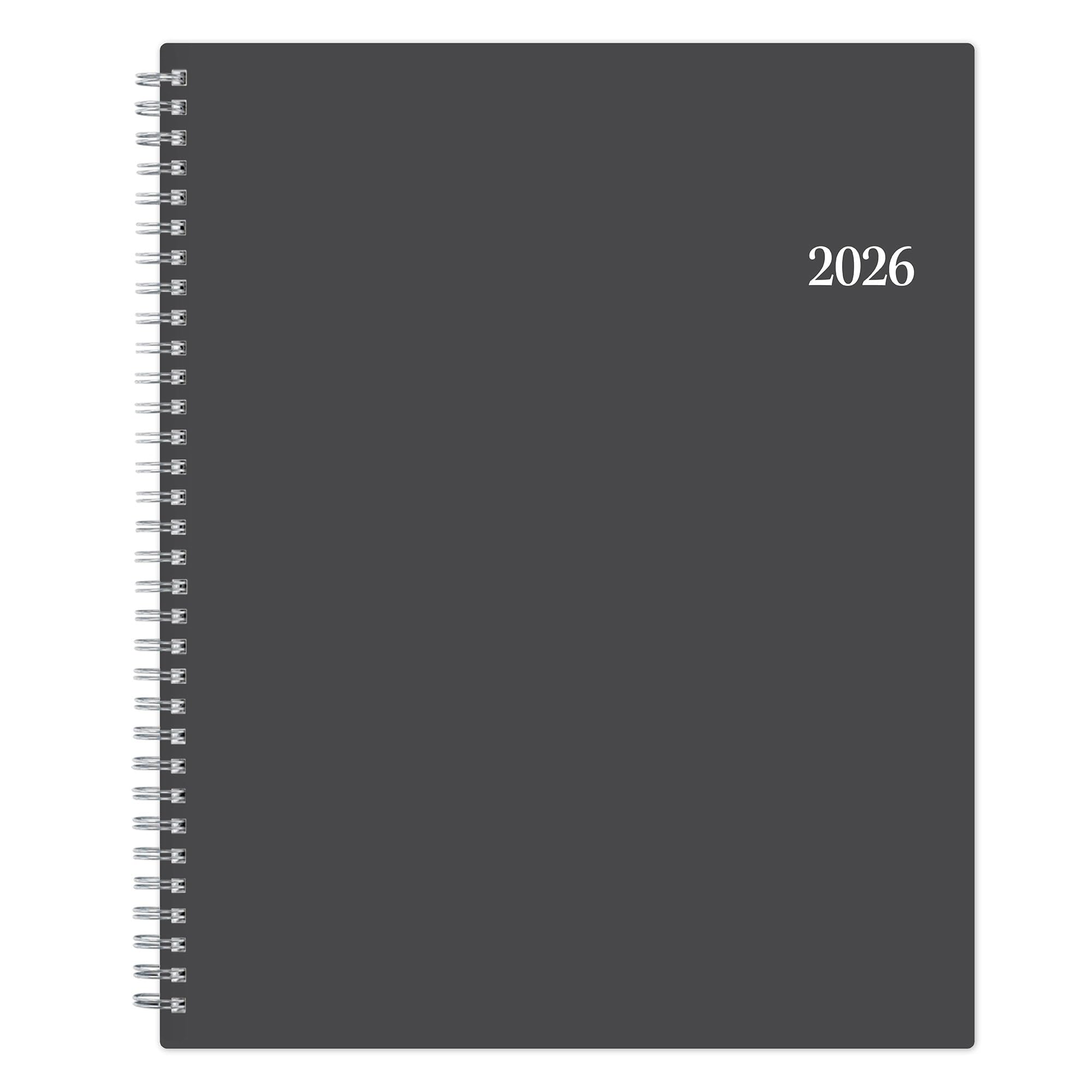 Photo 1 of 2026 Blue Sky Weekly/Monthly Planner, 8-1/2" x 11", Passages/Charcoal Metallic, January To December, 100008