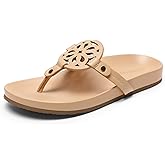DREAM PAIRS Platform Flip Flops for Women Arch Support Soft Cushion Comfortable Dressy Thong Sandals Slippers for Summer Vacation Walking