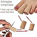 Chiroplax Toe Caps Sleeves Cushions Protectors Tubes Fabric & Gel Lining Finger Toe Separator for Bunion, Hammer Toe, Callus, Corn, Blister (Medium, 5 Pack)