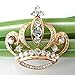 Navachi 18k Gold Plated White Crystal Royal Crown Az7655b Brooch Pin
