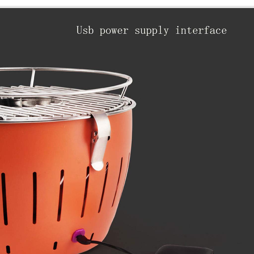 review ZJJ& Barbecue Grill Stainless Steel Portable Outdoor Grill Home Smokeless Charcoal Korean Picnic Grill BBQ