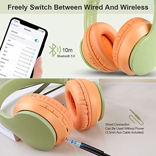LOBKIN Wireless Bluetooth Headphones, OverEar Headphones with Builtin