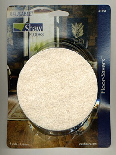 Felt Heavy Furniture Sliders for Wood Floors, From Shaw Floors, Pack of 4 - 4" X-large