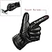 Winter Warm Gloves Men's Leather Driving Outdoor Sports Fleece Lined Touch Screen Texting Gloves by REDESS