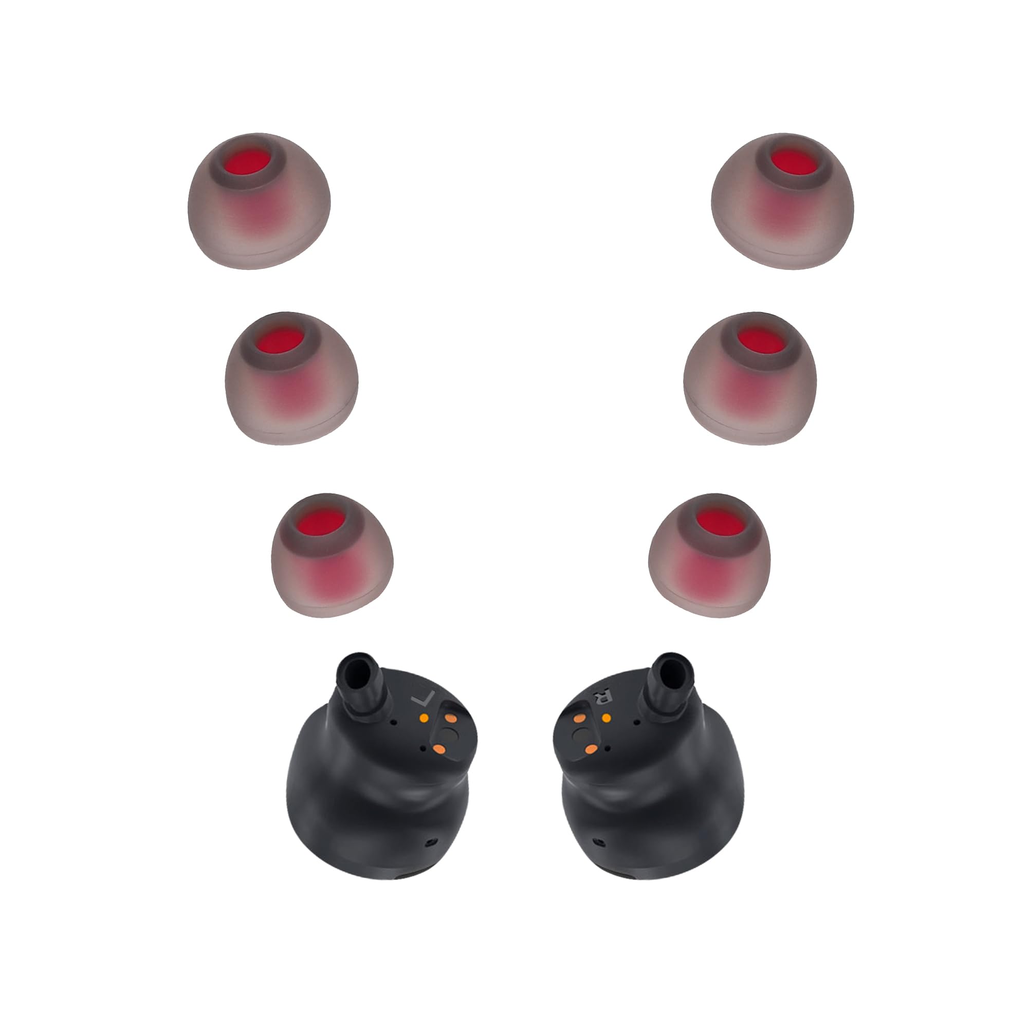 kwmobile 6x Replacement Ear Tips Compatible with Beyerdynamic Free BYRD True Wireless - Set of Silicone Eartips for Earbuds Headphones