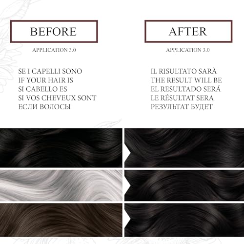 Lucens Umbria - 3.0 Dark Brown, Ammonia-Free Hair Colour, Vegan Permanent Colouring Kit with Natural Extracts, Soothing, Moisturizing and Protective Action