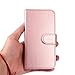 Galaxy S5 Mini Leather Flip Case - SOWOKO Samsung S5 Mini Wallet Case Credit Card Slots ID Holder, [Slim Fit] Shockproof Protective Phone Cover for Samsung Galaxy S5 Mini (Rose Gold)
