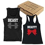 Beauty and Beast Matching Tank Tops Couple Tanks Set
