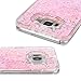 Galaxy S8 Plus Case, Caka Galaxy S8 Plus Liquid Case Luxury Bling Flowing Liquid Floating Glitter Sparkle Love Heart Case for Samsung Galaxy S8 Plus - (Pink)