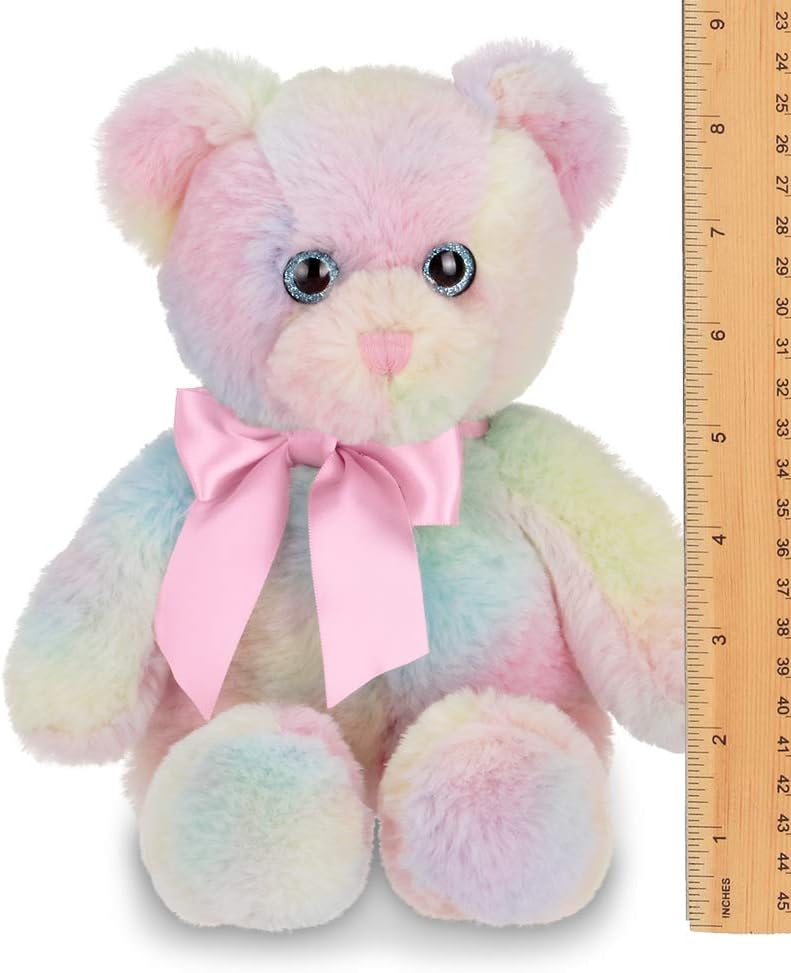 Bearington Candi Rainbow Plush Stuffed Animal Teddy Bear, 12 inches: Toys & Games