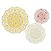 Talking Tables Pack of 24 Floral Paper Doilies - Ideal for Afternoon Tea Party, Birthday, Baby / Bridal Shower or Wedding Tables Truly Scrumptious, Assorted Sizes, Pink Cream Yellow, Pack of 24, 3 Sizes (TS3-DOILY)