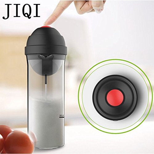 Click Here to See More Images JIQI Household Electric Milk Foam bubble Maker Fancy coffee Milk Frother foamer DIY Egg Cream Mixer mini Automatic Blender Whisk