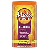 Metamucil Psyllium Fiber Supplement by Meta Orange Smooth Sugar Powder 114 Doses, 48.2 Ounce