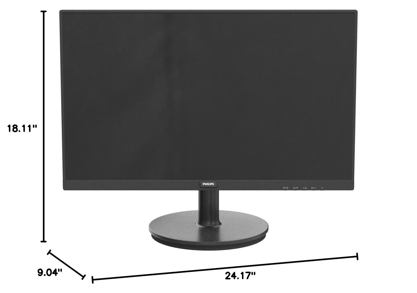 Philips New 27-inch Class Thin Full HD (1920 x 1080) 100Hz Monitor, VESA, HDMI x 1, VGA Port x1, Eye Care, 4 Year Advance Replacement Warranty, 271V8LB, Black