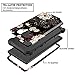 LONTECT Compatible Galaxy Note 9 Case Floral 3 in 1 Heavy Duty Hybrid Sturdy High Impact Shockproof Protective Cover Case for Samsung Galaxy Note 9 - Flower/Black