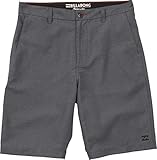 Billabong Men's Carter Heather Submersible Hybrid Short, Dark Grey Heather, 32
