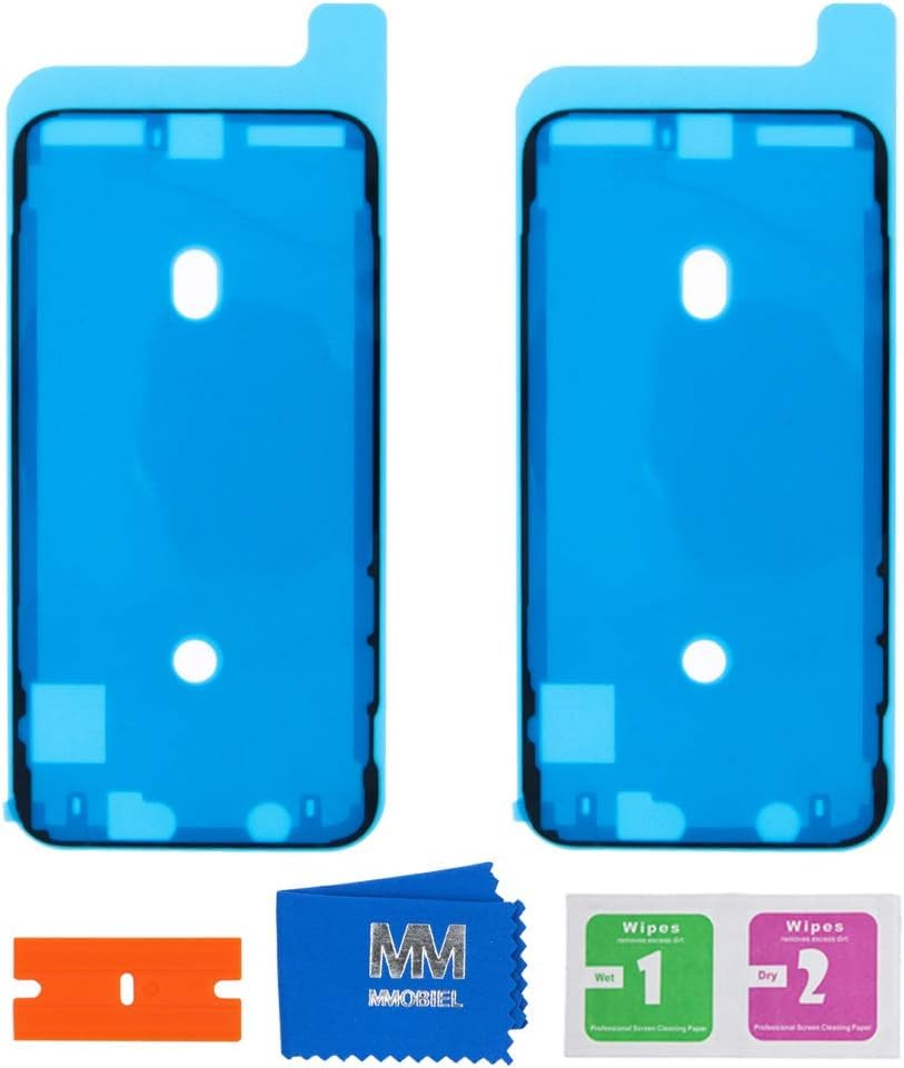 MMOBIEL 2 x Pre-Cut Waterproof Internal Stickers for LCD Screen Compatible with iPhone X - 5.8 Inches